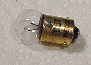 Bulb -Ignition Lock Lamp and High Beam Indicator #51 6v Single Contact (Straight Pins) Photo Main
