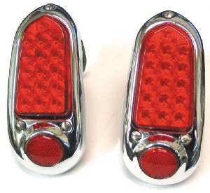 Tail Light Assembly - Chrome, Led. All (Except Sedan Delivery And Wagon) 12 Volt Photo Main