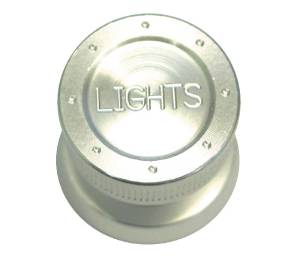 Brushed Aluminum "Lights" Knob - GM Applications Photo Main