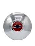Chevrolet Parts -  Hub Cap - Modified For Artillery / Nostalgia Wheel, Red Center With Blue Bowtie