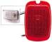 Chevrolet Parts -  Chevrolet Car Tail Light Lens, LED - (Red Lens) Left Side With Led License Light 12 Volt