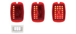 Chevrolet Parts -  Chevrolet Car Tail Light Lens, LED - (Red Lens) Sequential Left Side With Led License Light 12 Volt