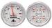  Parts -  Instrument Gauges - Auto Meter Arctic White Series, 5" Quad Gauge and Speedo (Electric)