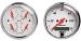  Parts -  Instrument Gauges - Auto Meter Arctic White Series, 3-3/8" Quad Gauge and Speedo Kit (Electric)