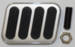  Parts -  Brake Pedal -Brushed Aluminum W/ Rubber Inserts