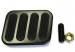  Parts -  Brake Pedal -Bigfoot With Rubber Inserts, Black Anodized. Midnight Series