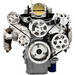 Chevrolet Parts -  Pulley Kit, Serpentine System, Billet Aluminum, Tru Trac, Chevy LS1, LS2, LS3, LS6. No A/C and No Power Steering. Top Mount Alternator