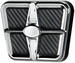  Parts -  Brake/Clutch Pedal, Billet, Universal Profile Series Polished With Carbon Fiber Insert