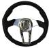  Parts -  Steering Wheel. Flaming River -Cascade Black Leather, 13.8" Diam. With 6 Bolt Mounting Flange