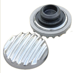  Parts -  Valve Cover Polished Finned Push In Oil Cap