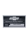 Chevrolet Parts -  Body Number Plate, Cowl End, Deluxe Master
