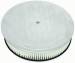  Parts -  Air Cleaner, Polished Aluminum 14" X 3" Round -Flame, Paper Element and Flat Base