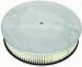  Parts -  Air Cleaner, Polished Aluminum 14" X 3" Round -Plain, Paper Element and Hi-Lip Base