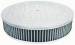  Parts -  Air Cleaner, Polished Aluminum 14" X 3" Round -Flame, Washable Element and Off-Set Base