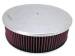  Parts -  Air Cleaner, Polished Aluminum 14" X 4" Round -Plain, Washable Element and Off-Set Base