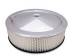  Parts -  Air Cleaner, Chrome 14" X 4" Muscle Car Style  -Paper Element and Flat Base