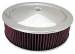  Parts -  Air Cleaner, Chrome 14" X 4" Muscle Car Style -Washable Element and Off-Set Base