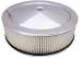  Parts -  Air Cleaner, Stainless Steel 14" X 4" Muscle Car Style  -Paper Element and Hi-Lip Base