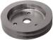 Chevrolet Parts -  Crank Shaft Pulley - Satin Aluminum -Small Block Chevy Double Groove (Short Water Pump)