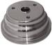 Chevrolet Parts -  Crank Shaft Pulley - Satin Aluminum -Small Block Chevy Single Groove (Long Water Pump)