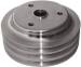Chevrolet Parts -  Crank Shaft Pulley - Satin Aluminum -Small Block Chevy Triple Groove (Long Water Pump)