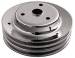 Chevrolet Parts -  Crank Shaft Pulley, Chrome - Triple Groove -Long Water Pump, Small Block Chevy 283-350