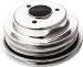 Chevrolet Parts -  Crank Shaft Pulley, Chrome - Triple Groove -Long Water Pump, Big Block Chevy 396-454