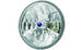 Chevrolet Parts -  Chevrolet Headlight, Clear Glass With Diamond Cut Reflector And A Tri-Bar With Blue Dot 12v 7"