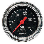  Parts -  Instrument Gauges - Auto Meter Traditional Chrome Series 2-1/16" Oil Pressure Gauge. Mechanical 0-200 Psi., Full Sweep