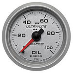  Parts -  Instrument Gauges - Auto Meter Ultra Lite Ii 2-1/16" Oil Pressure Gauge. Mechanical 0-100 Psi, Full Sweep