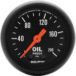  Parts -  Instrument Gauges - Auto Meter Z Series 2-1/16" Oil Pressure Gauge. Mechanical 0-200 Psi., Full Sweep